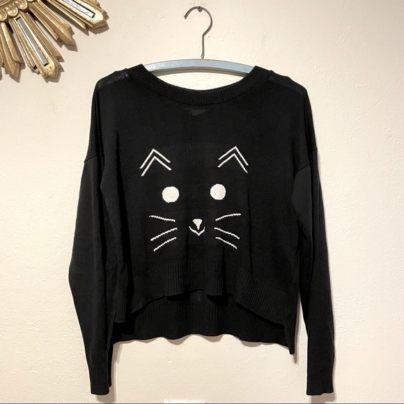 Kitty Cat Crop Sweater - Picture 1 of 6